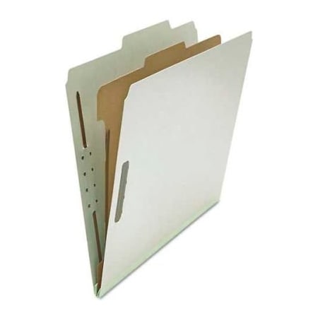 Universal Universal Pressboard Classification Folder, Letter, Four-Section, Gray, 10/Box UNV10252***